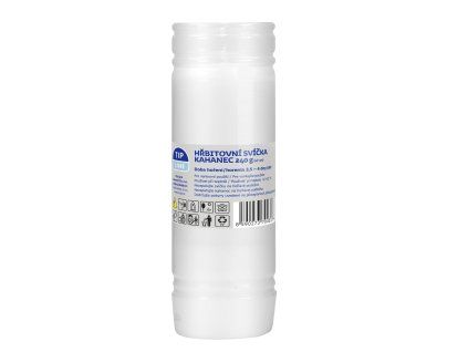 Tip Line hřb.svíčka parafínová 240g bílá