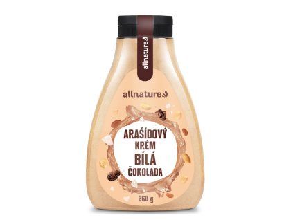 Allnature Arašídový krém 260g bílá čoko