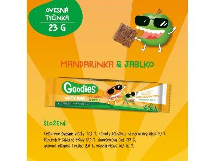 Goodies oves tyčinka 23g mandar a jablko