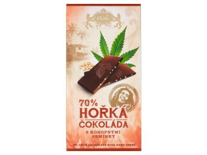 Hořká 70% čokoláda 80g s konopnými sem
