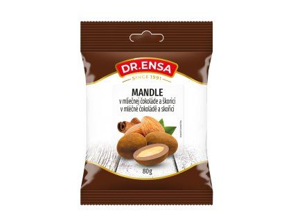 Mandle v mléčné čokoládě se skořicí 80g