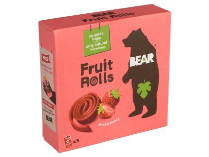 BEAR ovocné plátky 5x20g jahoda