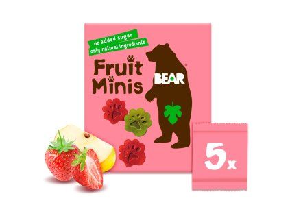 BEAR Minis 5x20g jahoda a jablko