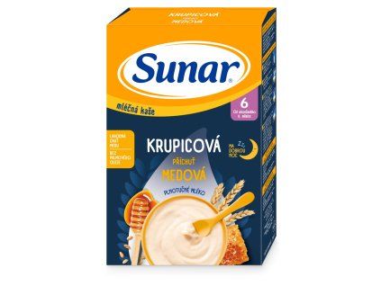 Sunar mléčná kaše 210g krup medová 6m+