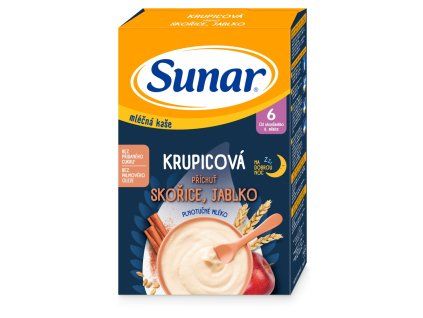 Sunar mléčná kaše 210g krup skoř jab 6m+