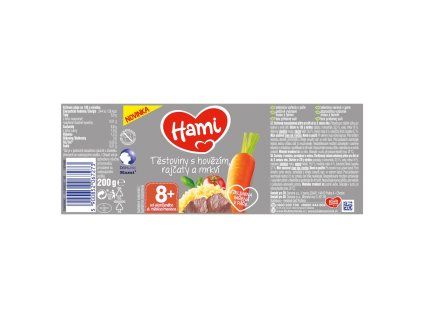 Hami menu 200g těst s hověz, raj mrk 8m+