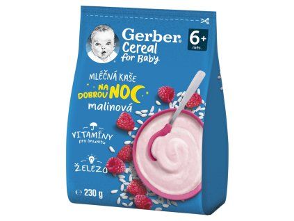 GERBER Cereal ml kaše 230g malinová 6m+