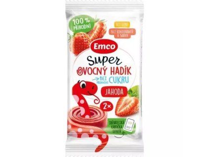 EMCO Super ovocný hadík 20g jahoda