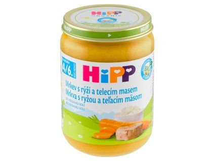 HiPP menu 190g mrkev rýže telecí 4m+