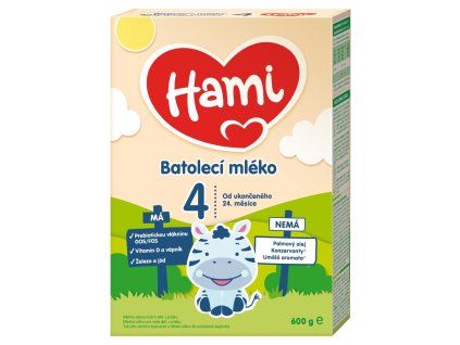 Hami 4 batol mléko 600g 24+