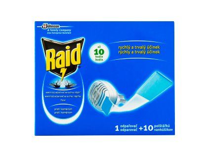 Raid odpařovač+10polštářků komáři