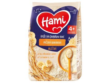 HAMI ml kaše 210g rýžová banánová DN 4m+