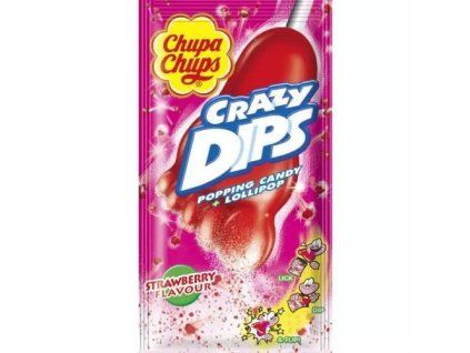 Chupa Chups lízátko 14g Crazy Dips Jahod