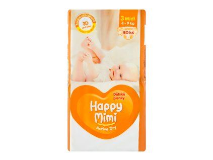 HappyMimi dět.pl.Act.Dry Midi (50ks/fol)