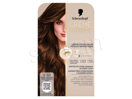 Creme Supreme 6-68 Tmavá karamel blond