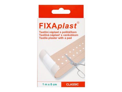 Fixaplast náplast 1mx8cm textil CLASSIC