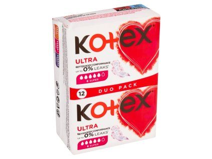 Kotex vložky (12ks/fol) DUO ultra super