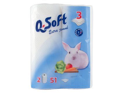 Q Soft kuch útěrky (2ks/fol) 3vrstvé
