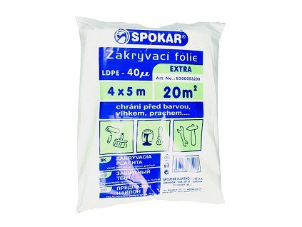 Zakrývací fólie 4m x 5m LDPE 40my
