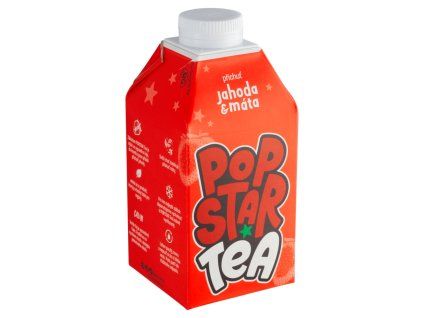 POPSTAR čaj 0,5l jahoda/máta