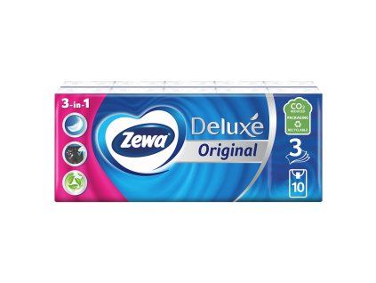 ZEWA kapesníky (10x10ks/fol) 3vr Deluxe
