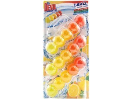 Dr. Devil WC Bicolor 5ball závěsný WC blok Lemon 3 x 35 g
