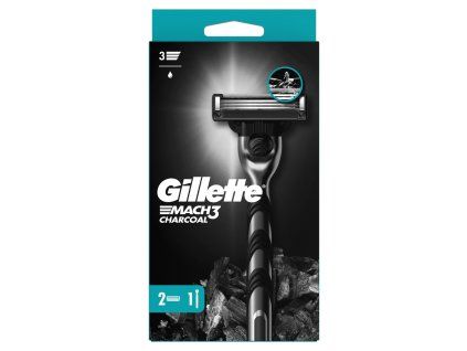 Gillette Mach3 Charcoal strojek + 2 hlavice