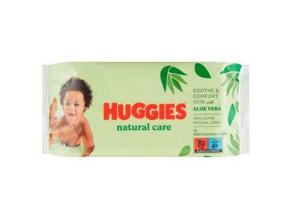 Huggies dětské ubrousky 56ks Natural Care Aloe Vera