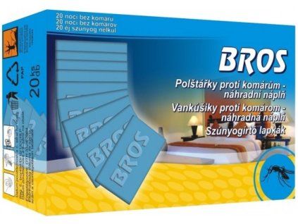 Náplň BROS polštářky do odpařovače proti komárům 20ks