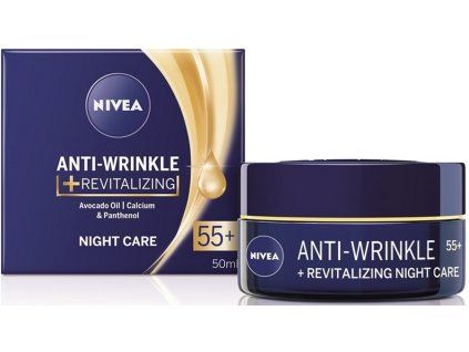 Nivea Anti-Wrinkle Revitalizing Night Cream noční krém na všechny typy pleti 50 ml