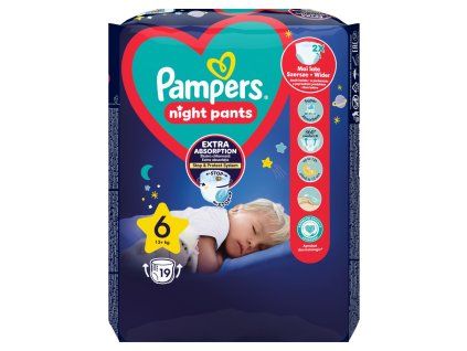 Pampers kalhotkové plenky noční vel.6 19ks