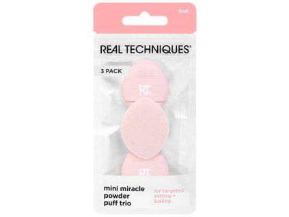 REAL TECHNIQUES Mini zázračná houbička Powder Puff 3 ks
