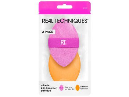 REAL TECHNIQUES Zázračná houbička Powder Puff 2v1 2 ks