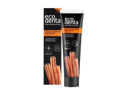 ECODENTA Černá zubní pasta s příchutí skořice, 100 ml