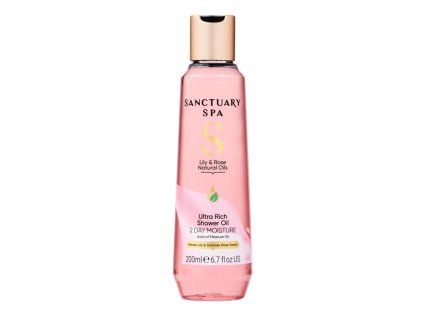 SANCTUARY SPA Sprchový olej s přírodními oleji Lilie & Růže, 200 ml