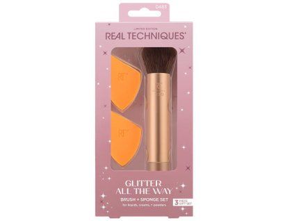 REAL TECHNIQUES VB Sada štětců a houbiček GLITTER ALL THE WAY