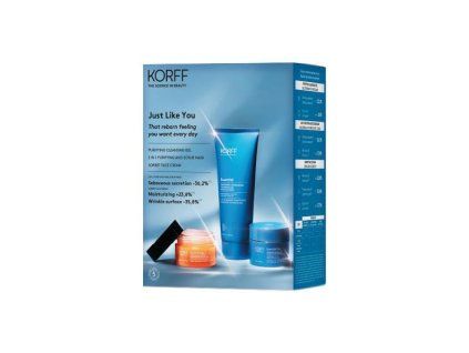 KORFF DÁRK.BALENÍ PRO ROZJ.PLEŤ-Hydr.en.C sorbet 50ml,čistící gel 200ml,čistící maska, scrub2v1 50g;