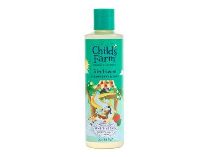 CHILDS FARM 3v1 Sprchový gel, šampon a kondicionér po plavání jahoda a máta, 250 ml