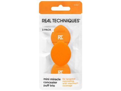 REAL TECHNIQUES Mini zázračná houbička Powder Puff na korektor 3 ks
