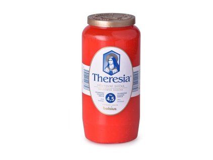 Theresia kompozitní svíčka 320g ~4,5dne červená