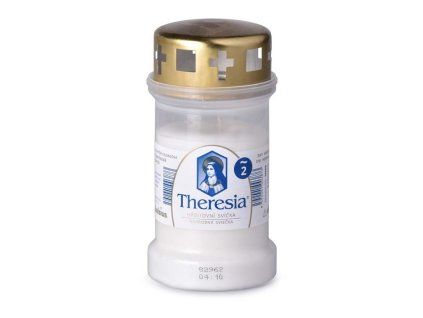 Theresia svíčka víčko 170g ~2dny bílá litá