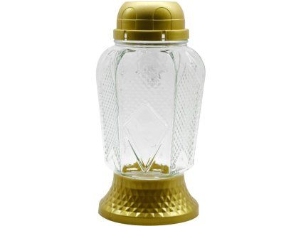 Madona Hřb.Sklo LED 21,5 cm zlatá