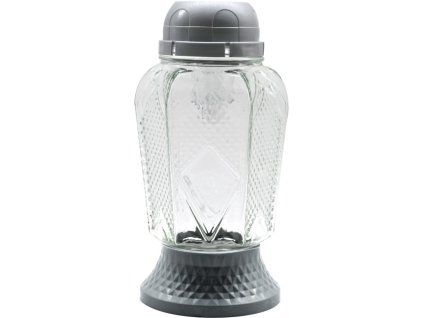 Madona Hřb.Sklo LED 21,5 cm stříbrná