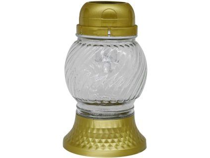 Madona Hřb.Sklo LED 17 cm baňka zlatá