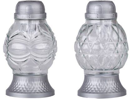 Madona Hřb.Sklo LED 21 cm baňka stříbrná