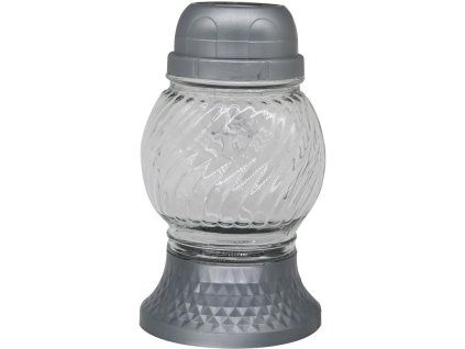 Madona Hřb.Sklo LED 17 cm baňka stříbrná