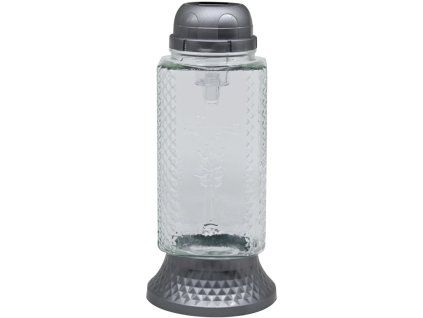 Madona Hřb.Sklo LED 26 cm strukturované stříbrná