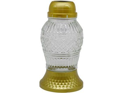 Madona Hřb.Sklo LED 21 cm ornament zlatá