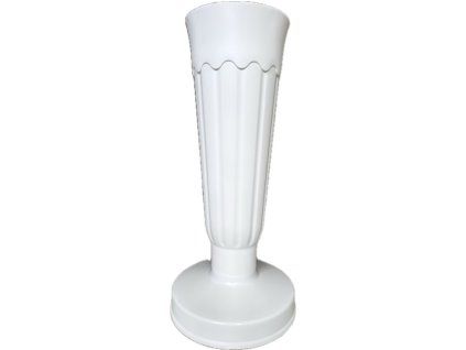 Madona hřbitovní váza plast se zátěží 32 cm – bílá
