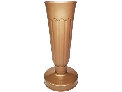 Madona hřbitovní váza plast se zátěží 32 cm – zlatá